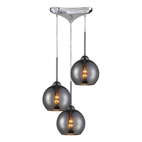 Elk 10240/3CHR Cassandra 3 Light Pendant In Polished Chrome