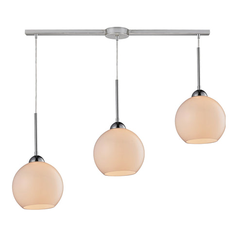 Elk 10240/3L-WH Cassandra 3 Light Pendant In Polished Chrome