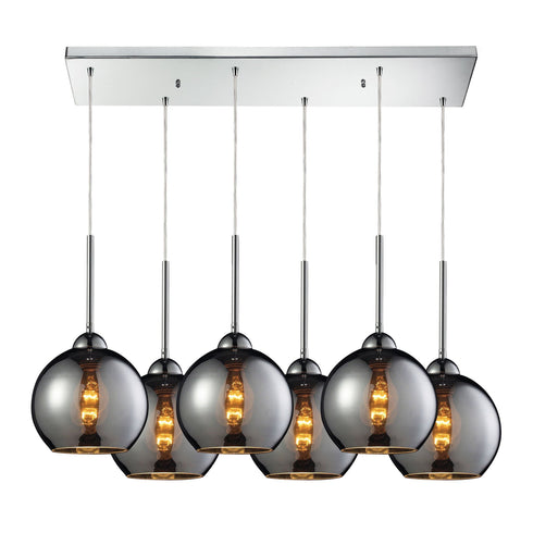 Elk 10240/6RC-CHR Cassandra 6 Light Pendant In Polished Chrome