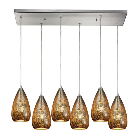 Elk 10254/6RC Karma 6 Light Pendant In Satin Nickel