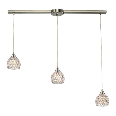 Elk 10341/3L Kersey 3 Light Pendant In Satin Nickel