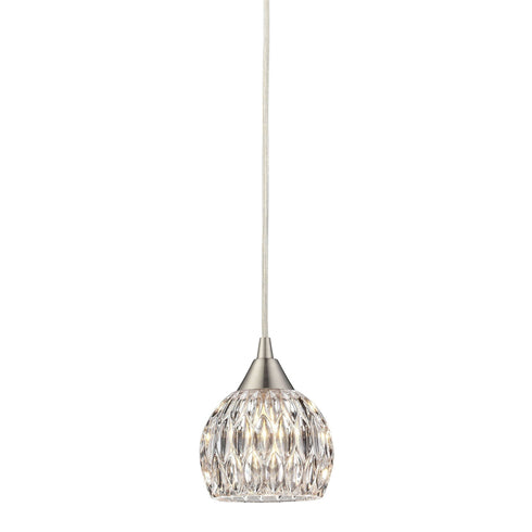 Elk 10342/1 Kersey 1 Light Pendant In Satin Nickel