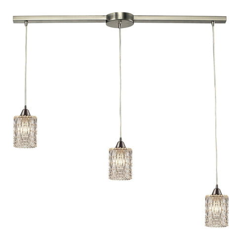 Elk 10343/3L Kersey 3 Light Pendant In Satin Nickel
