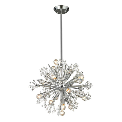 Elk 11750/15 Starburst 15 Light Chandelier In Polished Chrome