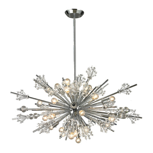 Elk 11752/24 Starburst 24 Light Chandelier In Polished Chrome