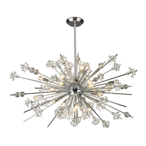 Elk 11753/29 Starburst 29 Light Chandelier In Polished Chrome