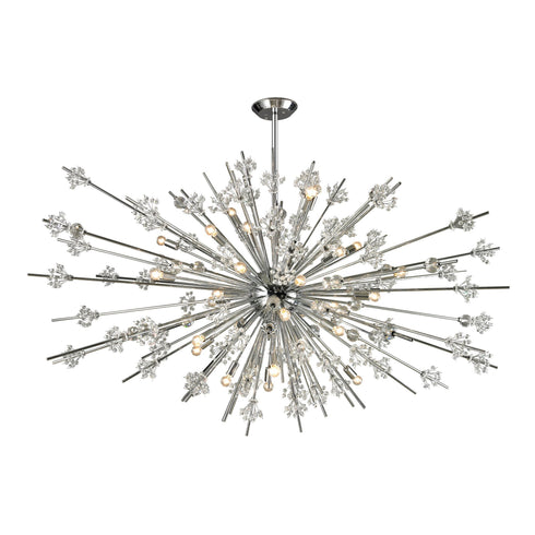 Elk 11754/31 Starburst 31 Light Chandelier In Polished Chrome