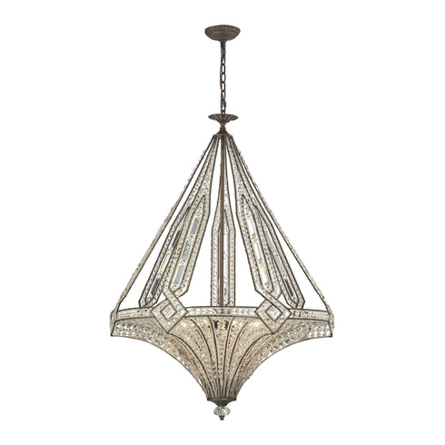 Elk 11784/7 Jausten 7 Light Chandelier In Antique Bronze