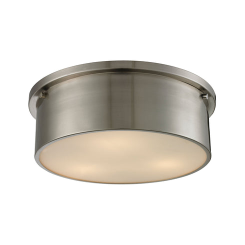 Elk 11821/3 Simpson 3 Light Flushmount In Brushed Nickel