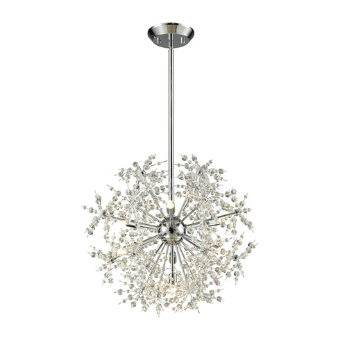 Elk 11893/7 Snowburst 7 Light Chandelier In Polished Chrome