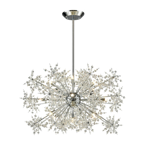 Elk 11895/15 Snowburst 15 Light Chandelier In Polished Chrome