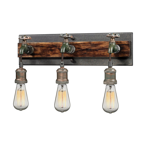 Elk 14282/3 Jonas 3 Light Vanity In Weathered Multitone