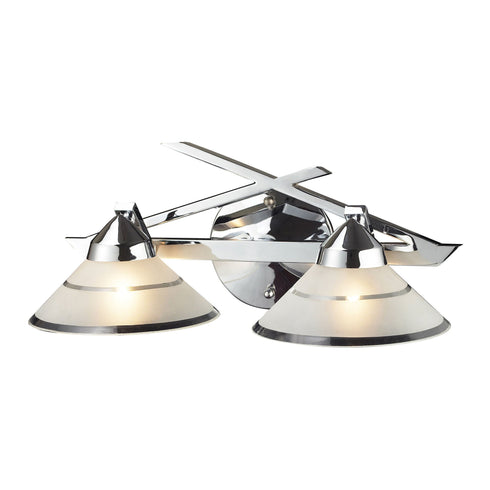 Elk 1471/2 Refraction 2 Light Vanity In Polished Chrome