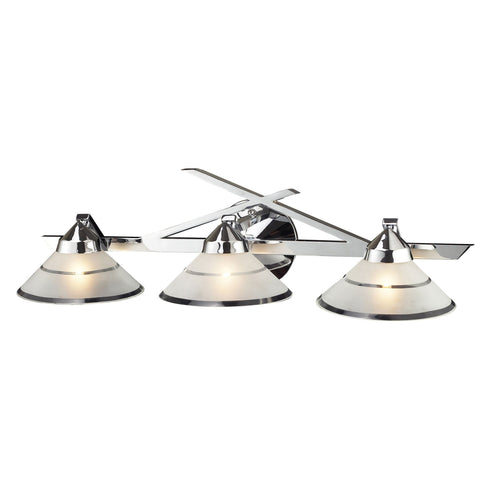 Elk 1472/3 Refraction 3 Light Vanity In Polished Chrome