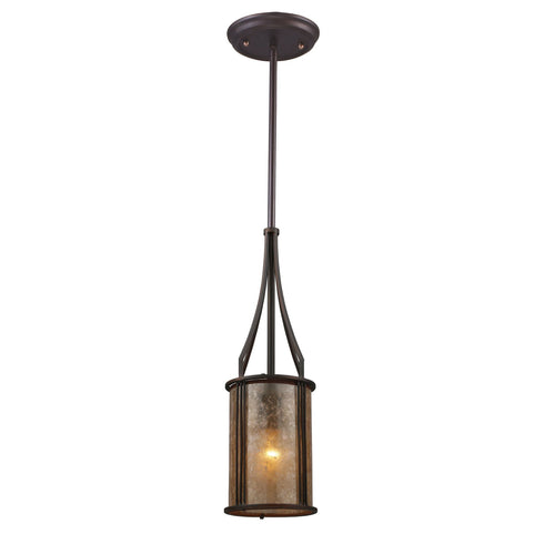 Elk 15033/1 Barringer 1 Light Pendant & Tan Mica
