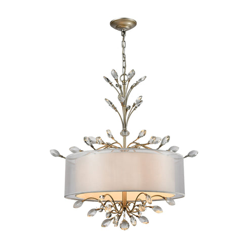 Elk 16282/4 Asbury 4 Light Led Chandelier In Aged Silver