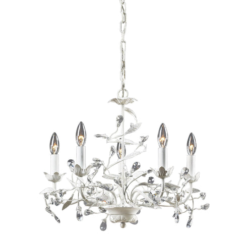 Elk 18113/5 Circeo 5 Light Chandelier In Antique White
