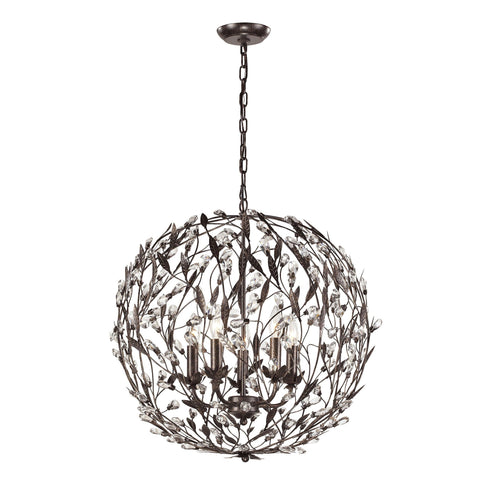 Elk 18135/5 Circeo 5 Light Pendant In Deep Rust