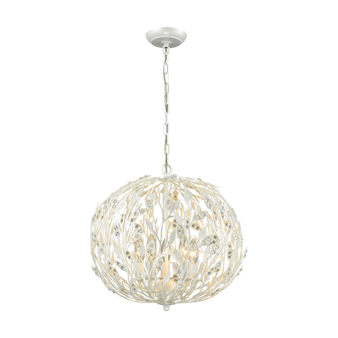 Elk 18185/5 Trella 5 Light Chandelier In Pearl White
