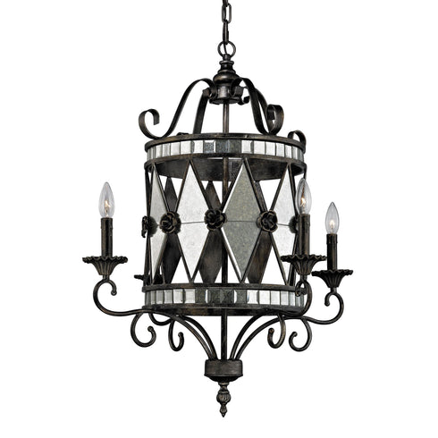 Elk 19103/4 Mariana 4 Light Chandelier In Blackened Silver