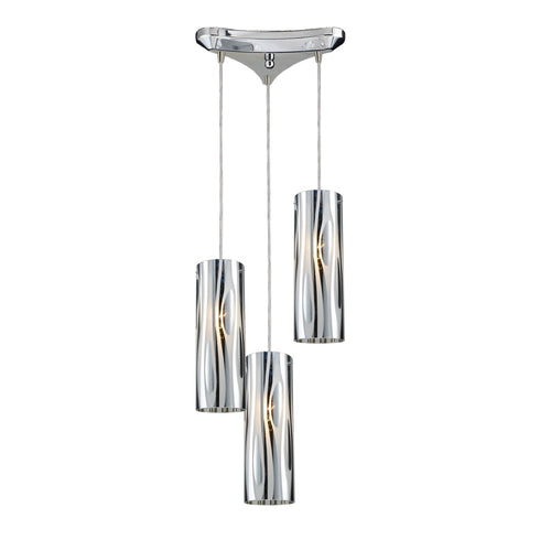 Elk 31078/3 Chromia 3 Light Pendant In Polished Chrome