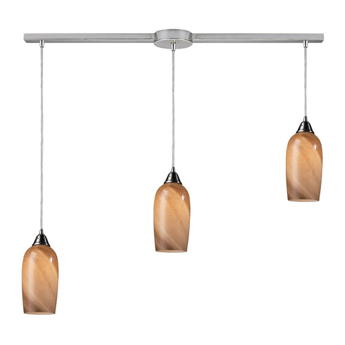 Elk 31137/3L Sandstone 3 Light Pendant In Satin Nickel
