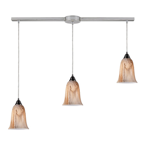 Elk 31138/3L Granite 3 Light Pendant In Satin Nickel