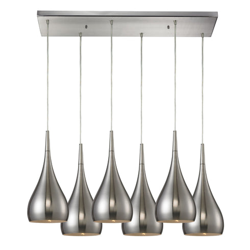 Elk 31341/6RC-SN Lindsey 6 Light Pendant In Satin Nickel