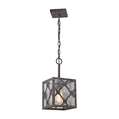 Elk 32122/1 Radley 1 Light Pendant In Malted Rust