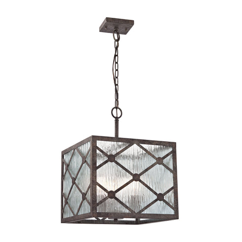 Elk 32123/3 Radley 3 Light Pendant In Malted Rust