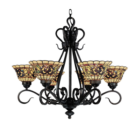 Elk Tiffany Buckingham 6 Light Chandelier In Model: 366-VA