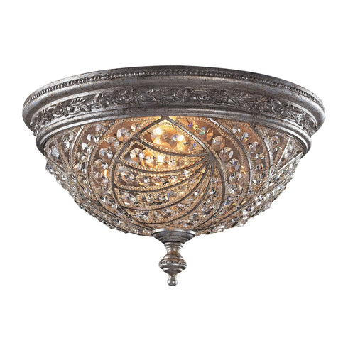Elk 6232/4 Renaissance 4 Light Flushmount In Sunset Silver