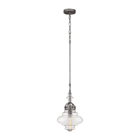 Elk 66168/1 Gramercy 1 Light Pendant In Weathered Zinc