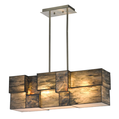 Elk 72073-4 Cubist 4 Light Chandelier In Brushed Nickel