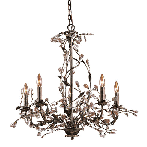Elk 8054/5 Circeo 5 Light Chandelier In Deep Rust
