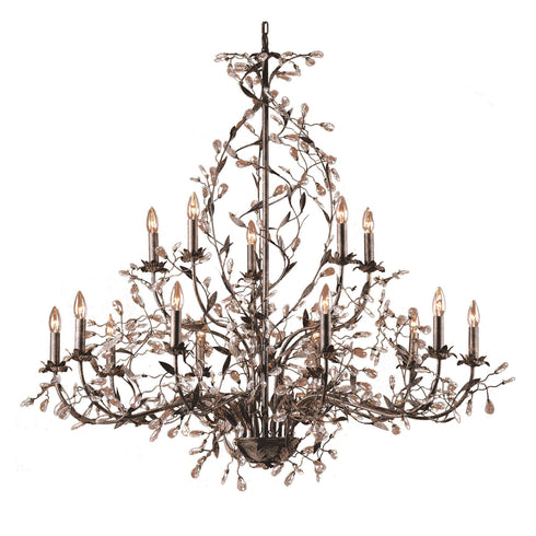 Elk 8056/10+5 Circeo 15 Light Chandelier In Deep Rust