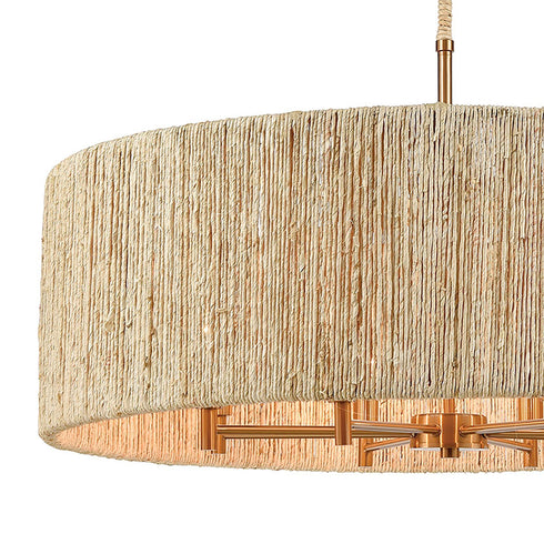Elk Abaca 8 Light Chandlier In Satin Brass With Model: 32413/8