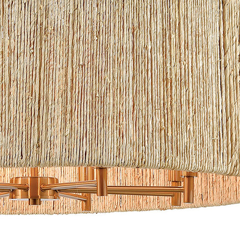 Elk Abaca 8 Light Chandlier In Satin Brass With Model: 32413/8