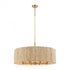 Elk Abaca 8 Light Chandlier In Satin Brass With Model: 32413/8