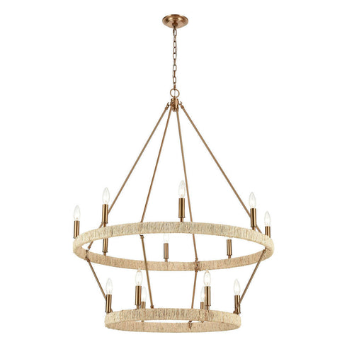 Elk Abaca Chandelier Model: 32418/8+6