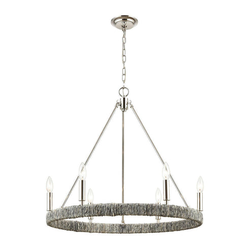 Elk Abaca Chandelier Model: 32515/6