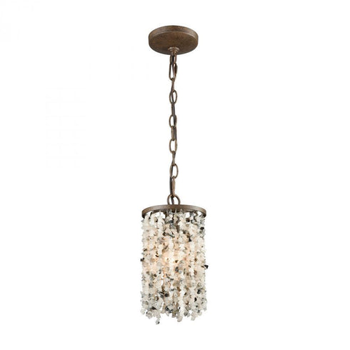Elk Agate Stones 1 Light Mini Pendant In Model: 65305/1-LA