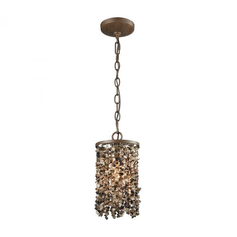 Elk Agate Stones 1 Light Mini Pendant In Model: 65315/1