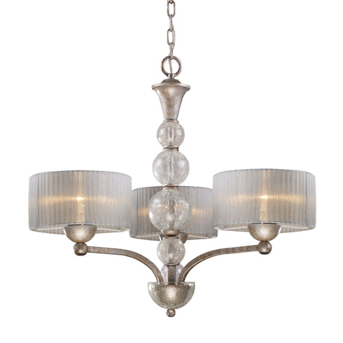 Elk Alexis 3 Light Chandelier In Antique Silver Model: 20008/3
