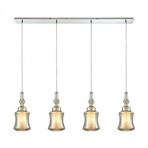Elk Alora 4 Light Linear Pendant Fixture In Model: 56502/4LP