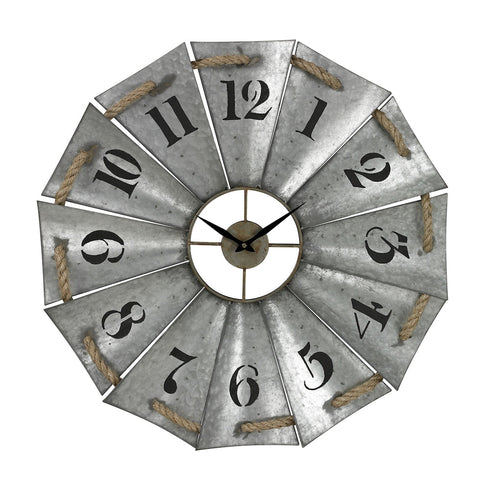 Elk Aluminum And Rope Wall Clock Model: 129-1091