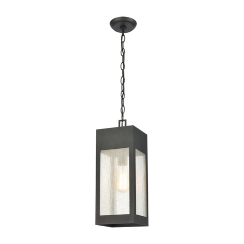 Elk Angus 1 Light Outdoor Pendant In Charcoal Model: 57303/1