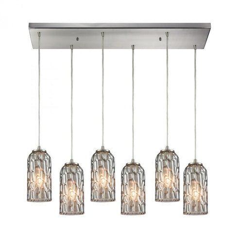 Elk Ansegar 6 Light Rectangular Pendant Fixture Model: 10600/6RC