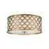 Elk Arabesque 2 Light Flush Mount In Bronze Gold Model: 75134/2