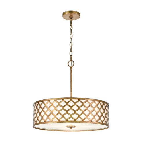 Elk Arabesque 4 Light Chandelier In Bronze Gold Model: 75137/4